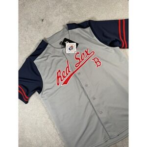 Dynasty Boston Red Sox MLB Jersey Gray Navy Red Men's XXL Embroidered Button New